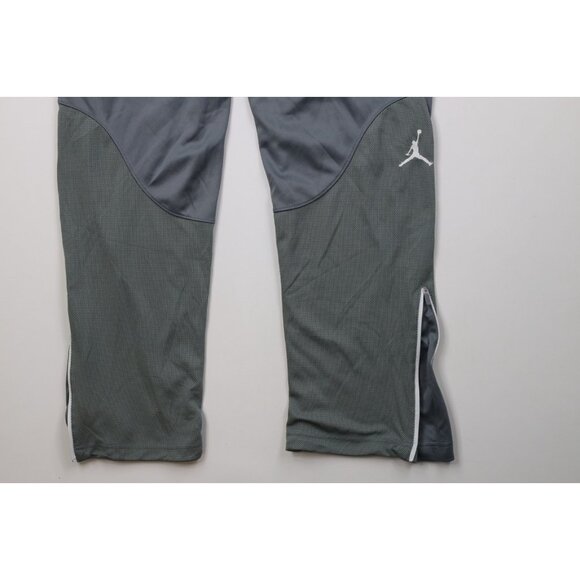 Vintage Y2K Nike Air Jordan Mens XL Jumpan Wide Leg Sweatpants Pants Gray Silver - Picture 13 of 14